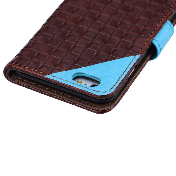 Woven Texture Horizontal Flip Leather Case with Card Slots & Wallet & Holder for iPhone 6 Plus & 6S Plus