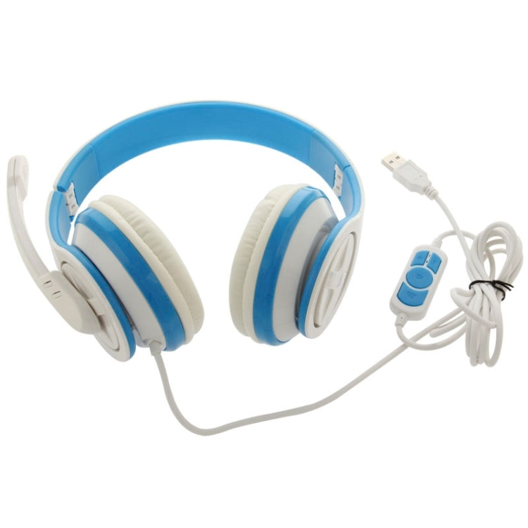 Universal USB Plug Stereo Headset with Mic for Computer, Cable Length: 2m