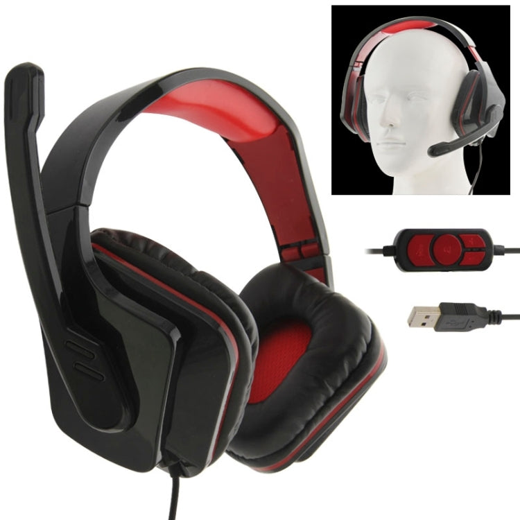 Universal USB Plug Stereo Headset with Mic for Computer, Cable Length: 2m
