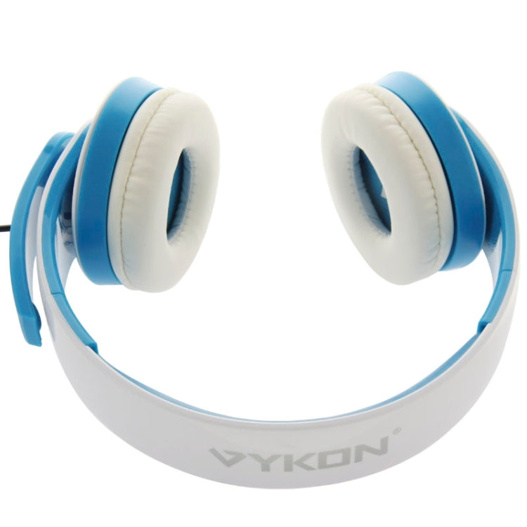 Universal USB Plug Stereo Headset with Mic for Computer, Cable Length: 2m (Blue + White)