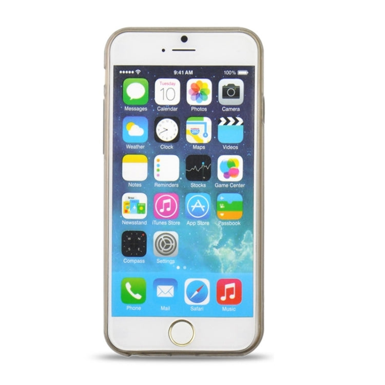 0.3mm Ultrathin CD Texture TPU Protective Transparent Case for iPhone 6 Plus
