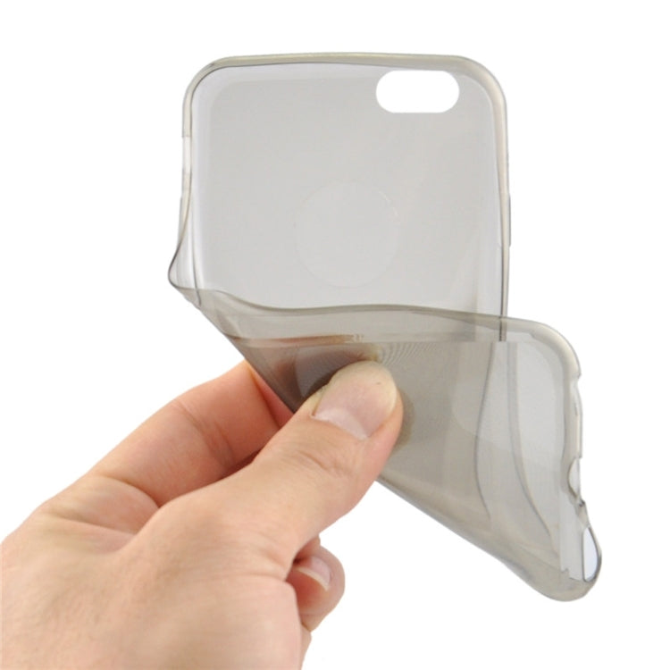 0.3mm Ultrathin CD Texture TPU Protective Transparent Case for iPhone 6 Plus