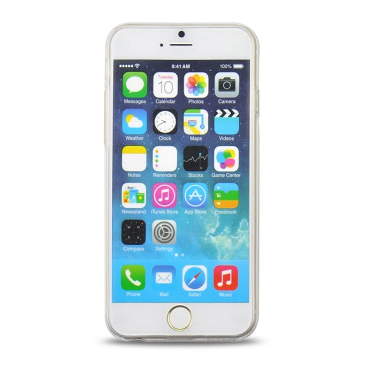 0.3mm Ultrathin CD Texture TPU Protective Transparent Case for iPhone 6 Plus