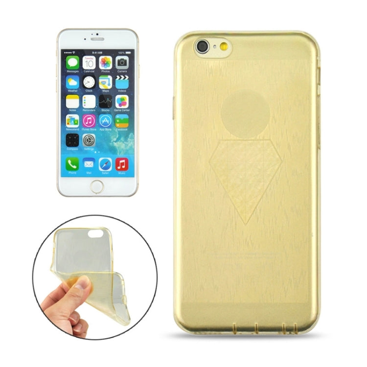 0.3mm Ultrathin Big Diamond Pattern Transparent TPU Case for iPhone 6 Plus