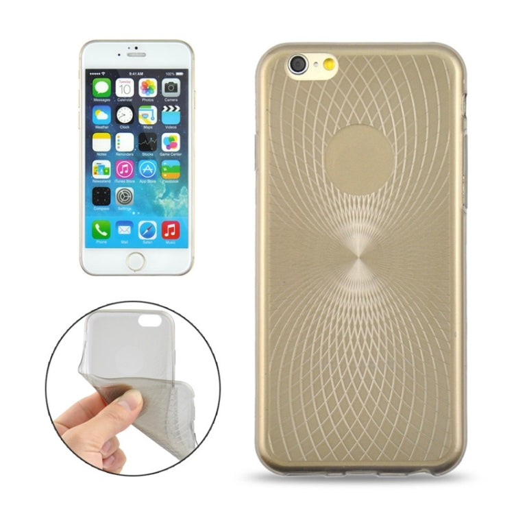 0.3mm Ultrathin Eye of Sun Grain Transparent TPU Case for iPhone 6 Plus