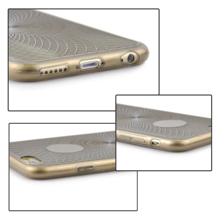 0.3mm Ultrathin Eye of Sun Grain Transparent TPU Case for iPhone 6 Plus