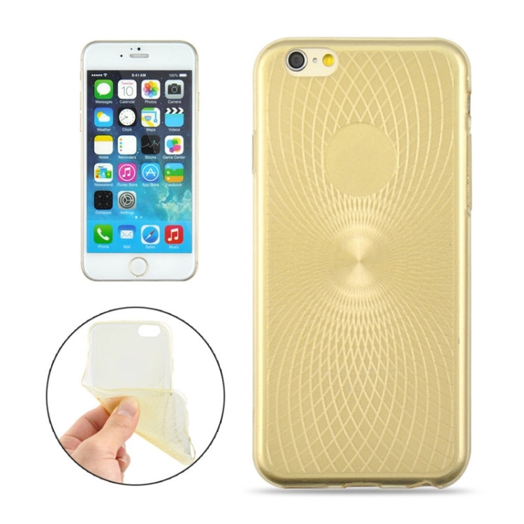 0.3mm Ultrathin Eye of Sun Grain Transparent TPU Case for iPhone 6 Plus