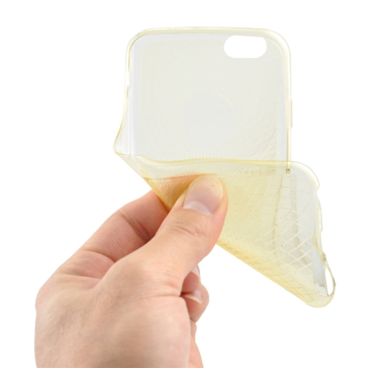 0.3mm Ultrathin Eye of Sun Grain Transparent TPU Case for iPhone 6 Plus