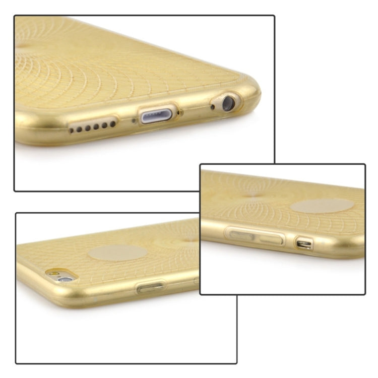 0.3mm Ultrathin Eye of Sun Grain Transparent TPU Case for iPhone 6 Plus