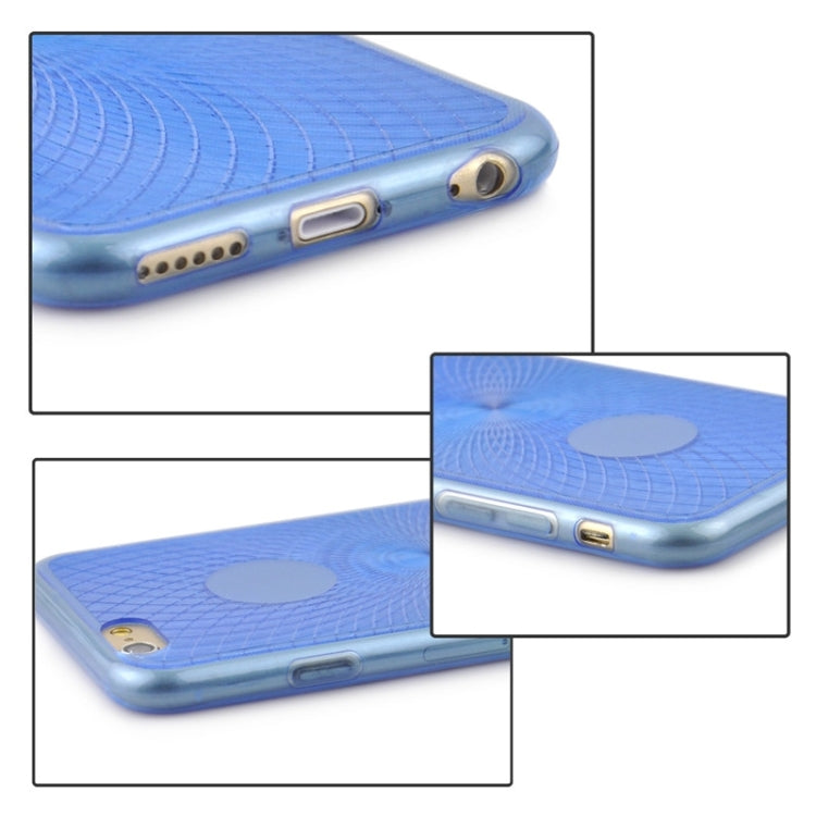 0.3mm Ultrathin Eye of Sun Grain Transparent TPU Case for iPhone 6 Plus