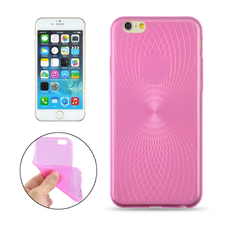 0.3mm Ultrathin Eye of Sun Grain Transparent TPU Case for iPhone 6 Plus
