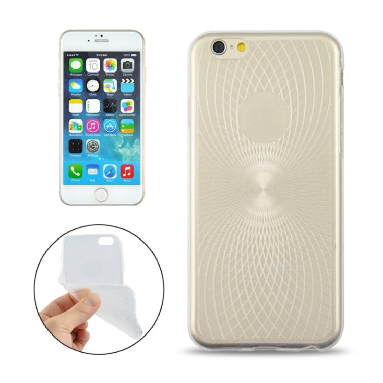 0.3mm Ultrathin Eye of Sun Grain Transparent TPU Case for iPhone 6 Plus