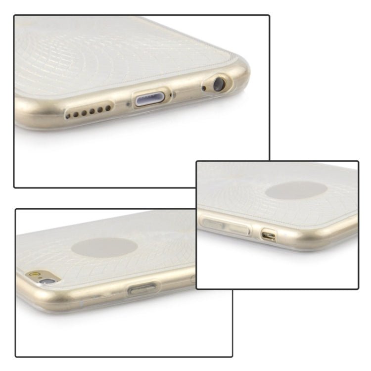 0.3mm Ultrathin Eye of Sun Grain Transparent TPU Case for iPhone 6 Plus