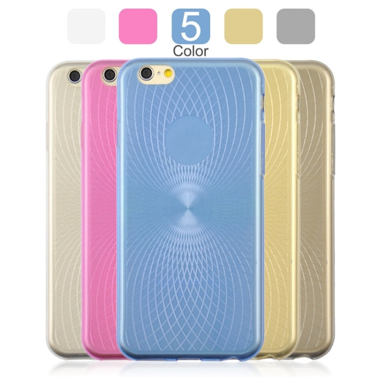 0.3mm Ultrathin Eye of Sun Grain Transparent TPU Case for iPhone 6 Plus