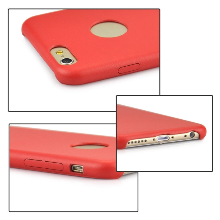 0.3mm Ultrathin PU Leather Back Cover Protective Case for iPhone 6 Plus