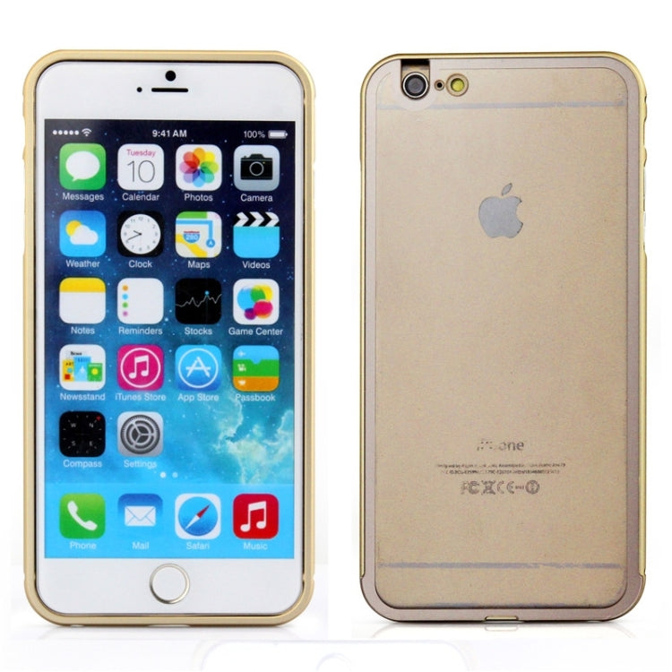 Aviation Aluminum Bumper Frame Transparent Bottom Hard Case for iPhone 6 Plus & 6S Plus