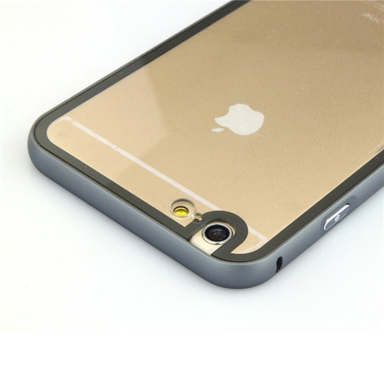 Aviation Aluminum Bumper Frame Transparent Bottom Hard Case for iPhone 6 Plus & 6S Plus