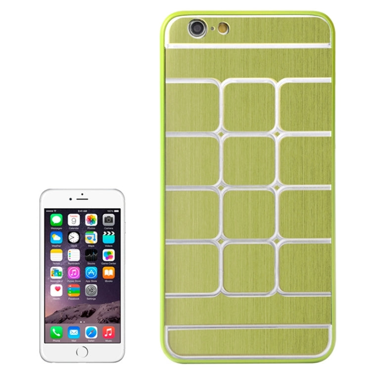 Brushed Texture Grids Dents Plastic Hard Case for iPhone 6 Plus & 6S Plus