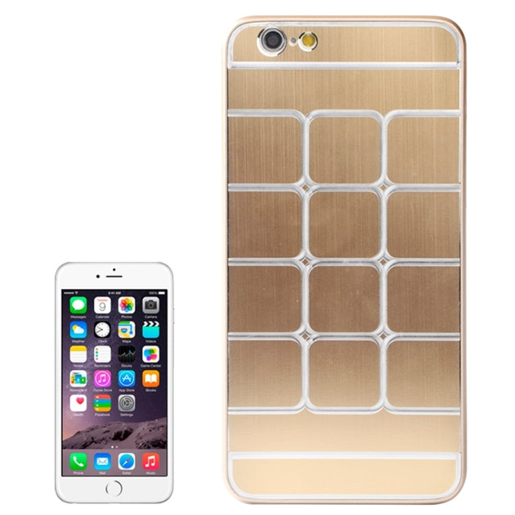 Brushed Texture Grids Dents Plastic Hard Case for iPhone 6 Plus & 6S Plus