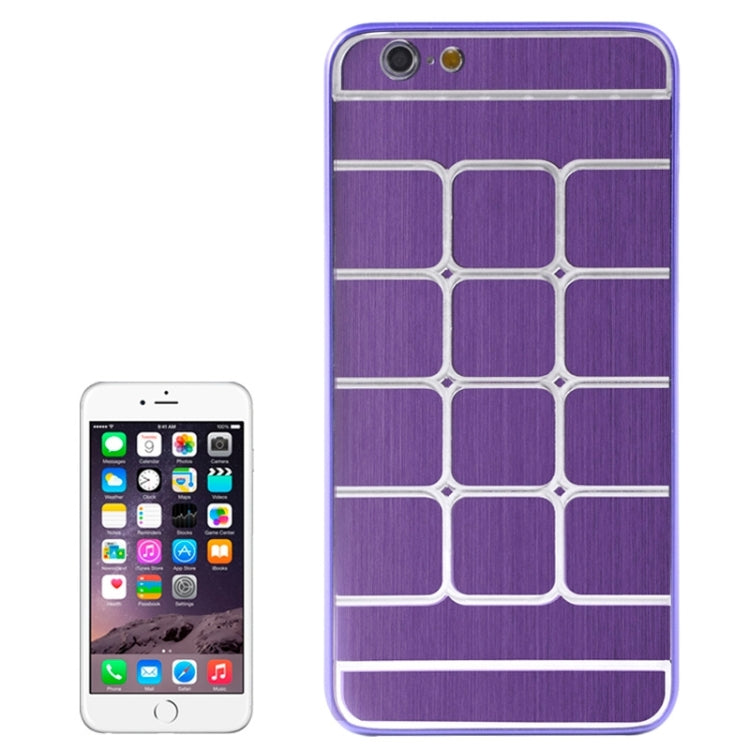 Brushed Texture Grids Dents Plastic Hard Case for iPhone 6 Plus & 6S Plus