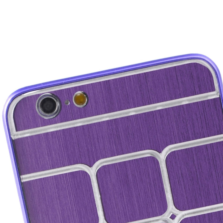 Brushed Texture Grids Dents Plastic Hard Case for iPhone 6 Plus & 6S Plus