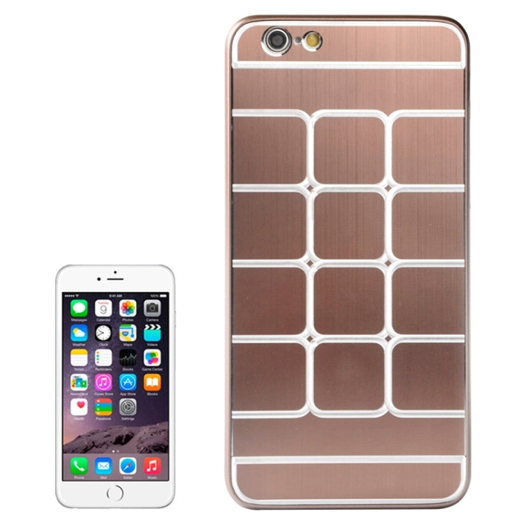 Brushed Texture Grids Dents Plastic Hard Case for iPhone 6 Plus & 6S Plus
