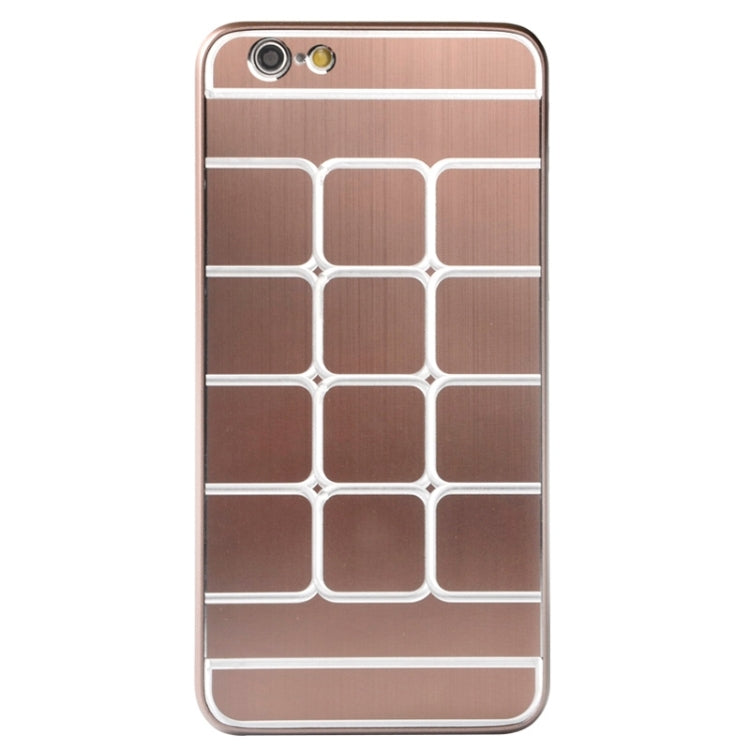 Brushed Texture Grids Dents Plastic Hard Case for iPhone 6 Plus & 6S Plus