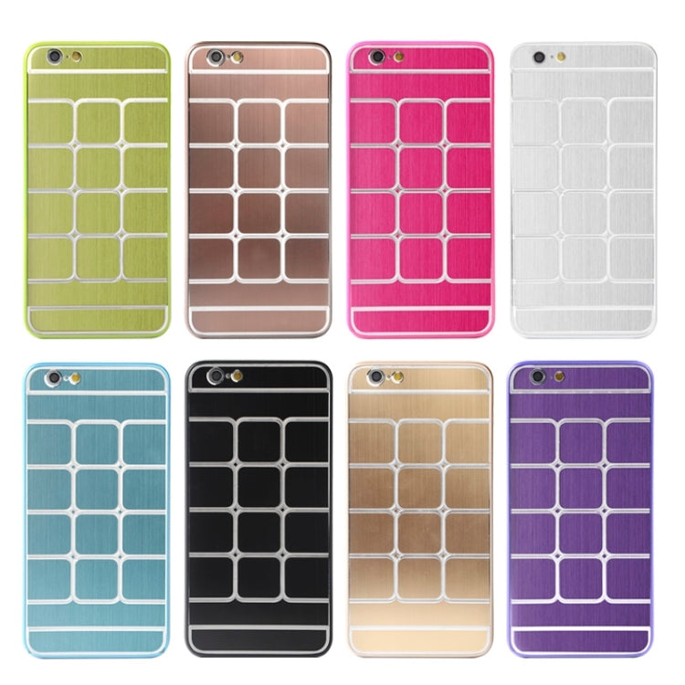 Brushed Texture Grids Dents Plastic Hard Case for iPhone 6 Plus & 6S Plus
