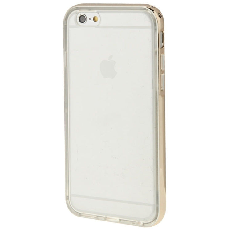 TPU Transparent Protective Case with Colorful Electroplating Frame for iPhone 6 Plus & 6S Plus