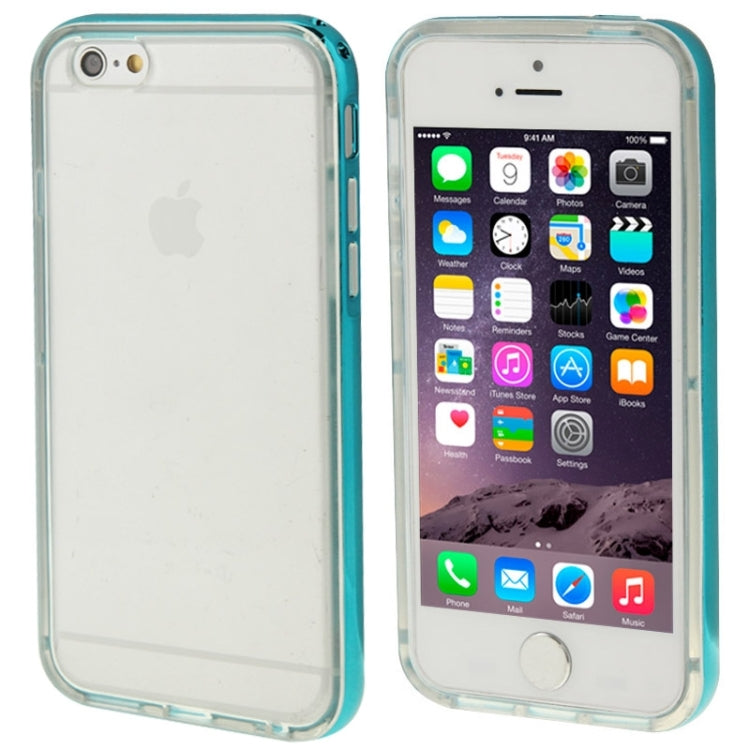 TPU Transparent Protective Case with Colorful Electroplating Frame for iPhone 6 Plus & 6S Plus