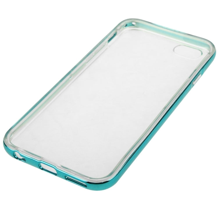 TPU Transparent Protective Case with Colorful Electroplating Frame for iPhone 6 Plus & 6S Plus