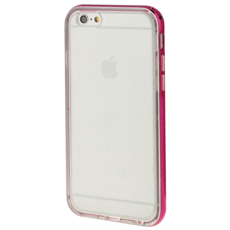 TPU Transparent Protective Case with Colorful Electroplating Frame for iPhone 6 Plus & 6S Plus