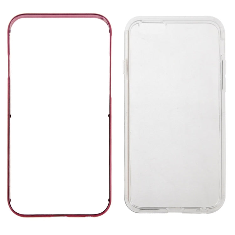 TPU Transparent Protective Case with Colorful Electroplating Frame for iPhone 6 Plus & 6S Plus