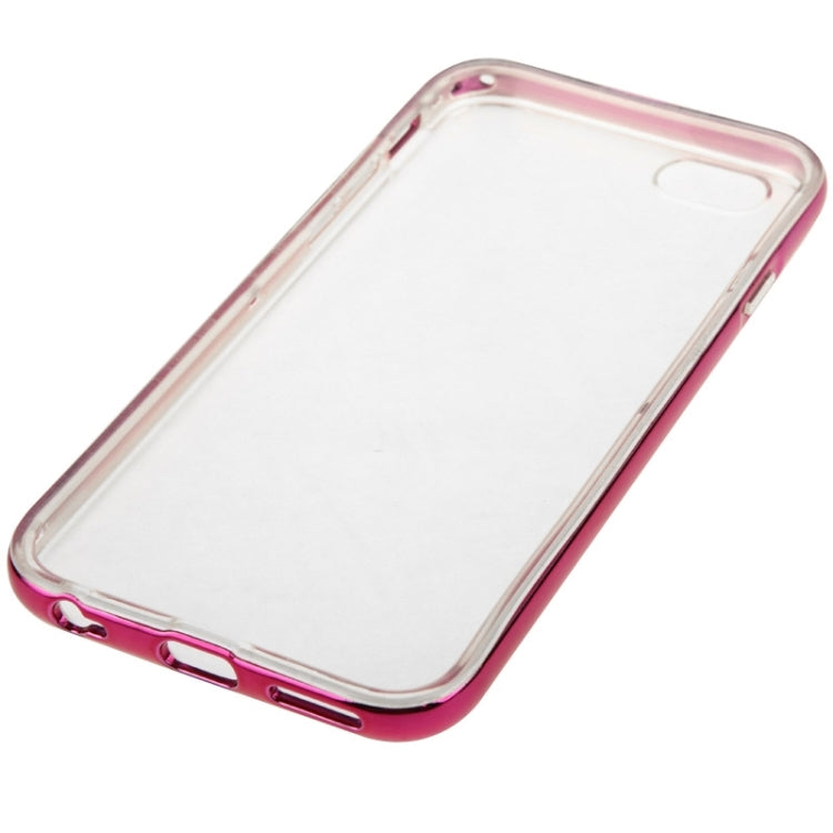 TPU Transparent Protective Case with Colorful Electroplating Frame for iPhone 6 Plus & 6S Plus