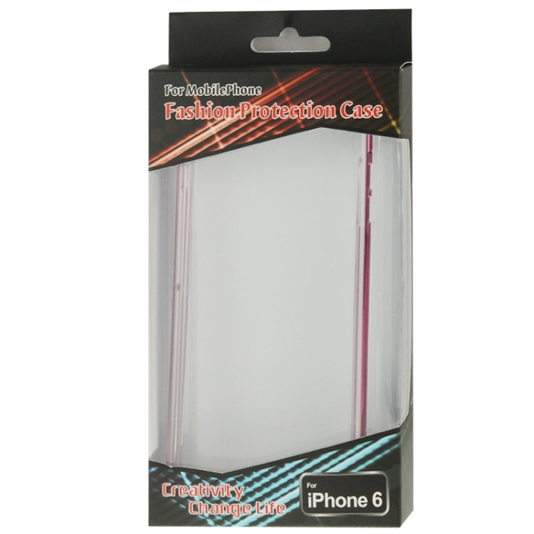 TPU Transparent Protective Case with Colorful Electroplating Frame for iPhone 6 Plus & 6S Plus