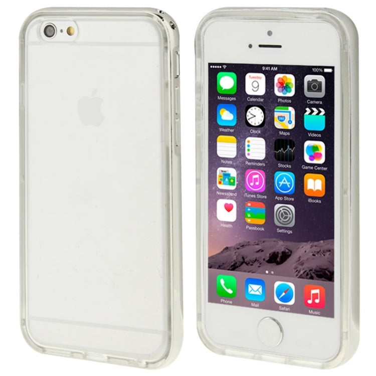 TPU Transparent Protective Case with Colorful Electroplating Frame for iPhone 6 Plus & 6S Plus