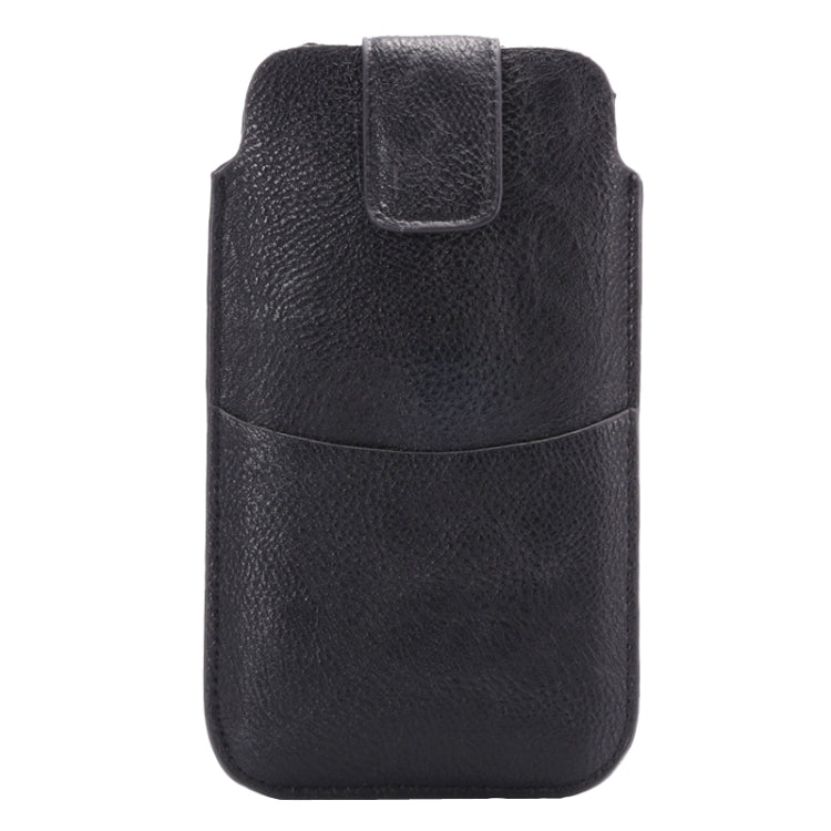Universal Litchi Texture Vertical Style Leather Case with Loop Sticky & Outer bag Card Slots for iPhone 6 Plus, iPhone 6S Plus, Galaxy S6 edge Plus / A8 / Note 5 / Note 4 / Note 3