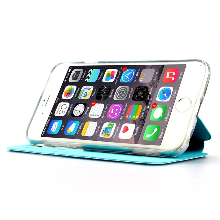Diamond Pattern Horizontal Flip Leather Case with Holder & Wake-up / Sleep Function for iPhone 6 Plus
