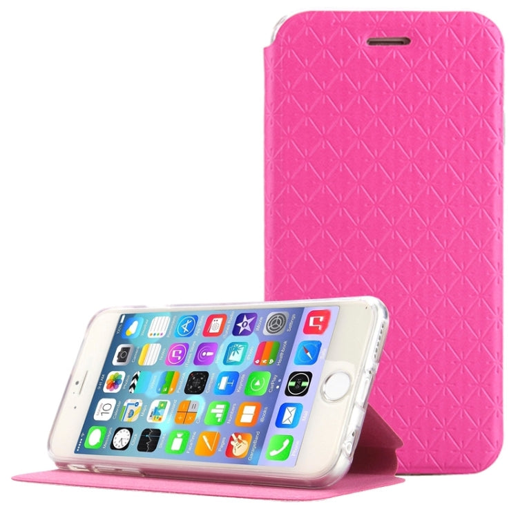 Diamond Pattern Horizontal Flip Leather Case with Holder & Wake-up / Sleep Function for iPhone 6 Plus