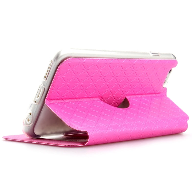 Diamond Pattern Horizontal Flip Leather Case with Holder & Wake-up / Sleep Function for iPhone 6 Plus