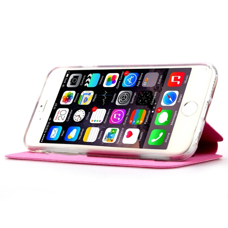 Diamond Pattern Horizontal Flip Leather Case with Holder & Wake-up / Sleep Function for iPhone 6 Plus
