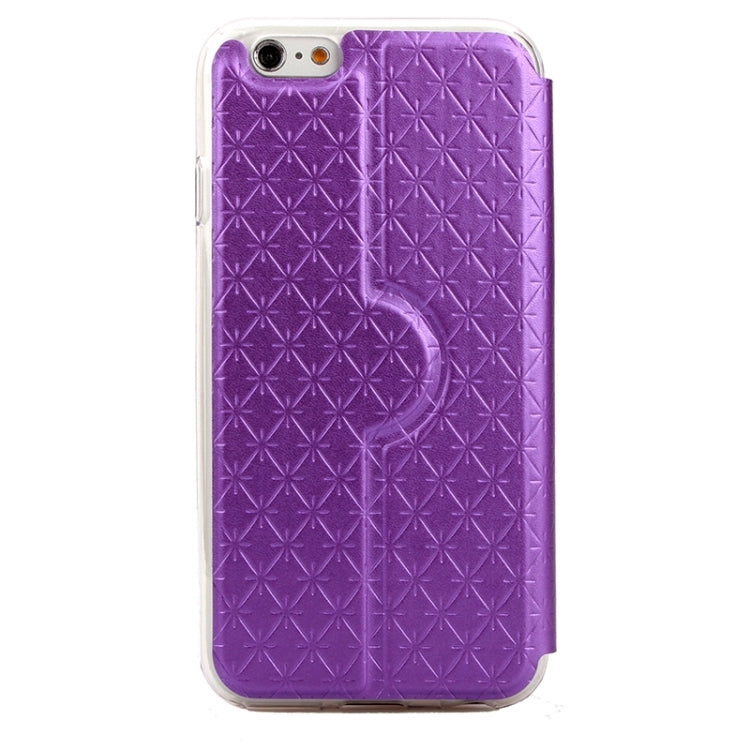 Diamond Pattern Horizontal Flip Leather Case with Holder & Wake-up / Sleep Function for iPhone 6 Plus
