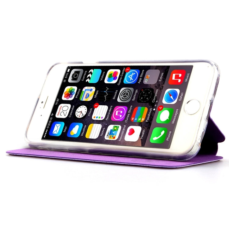 Diamond Pattern Horizontal Flip Leather Case with Holder & Wake-up / Sleep Function for iPhone 6 Plus