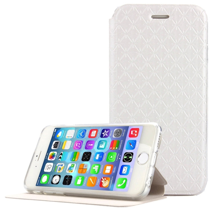 Diamond Pattern Horizontal Flip Leather Case with Holder & Wake-up / Sleep Function for iPhone 6 Plus
