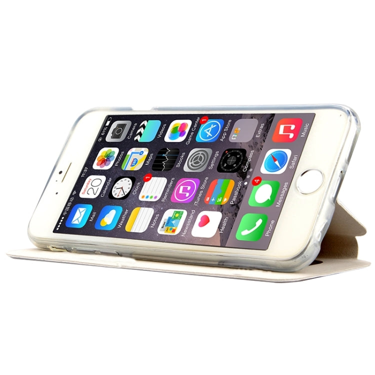 Diamond Pattern Horizontal Flip Leather Case with Holder & Wake-up / Sleep Function for iPhone 6 Plus