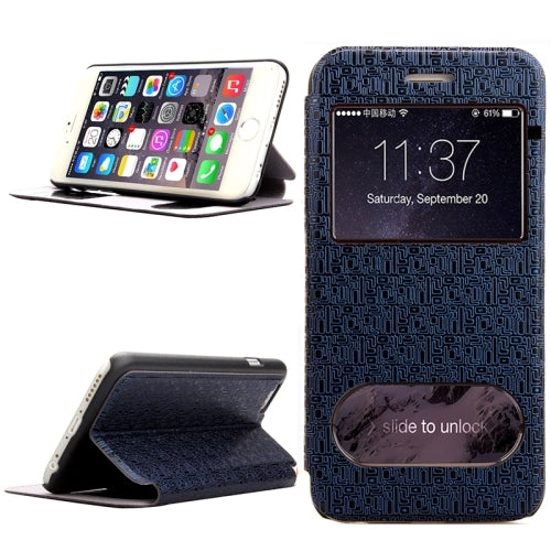 Maze Pattern Flip Leather Case with Holder & Wake-up / Sleep Function & Caller ID Display for iPhone 6 Plus & 6s Plus