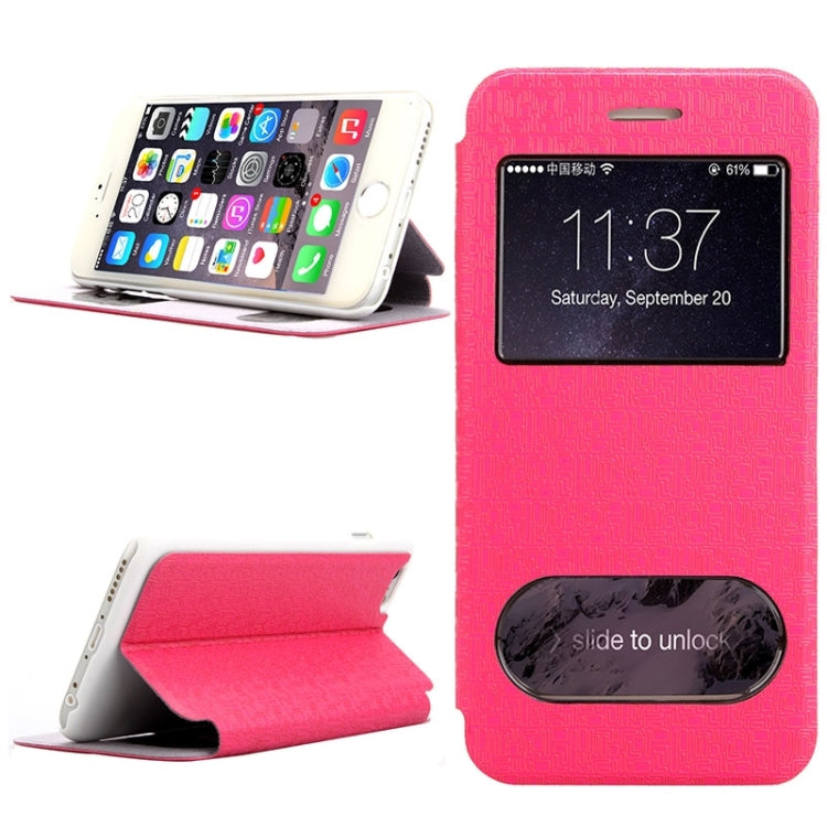 Maze Pattern Flip Leather Case with Holder & Wake-up / Sleep Function & Caller ID Display for iPhone 6 Plus & 6s Plus