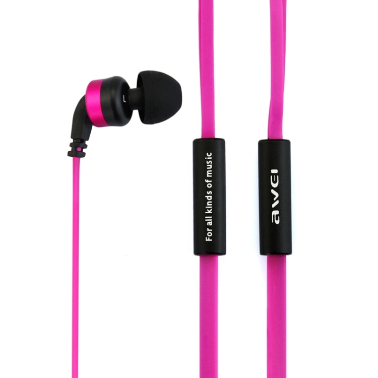 Awei-ES13i 3.5mm Plug Noodle Wired Style In-ear Stereo Earphone with Mic, Cable Length: about 1.2m, For iPad, iPhone, Galaxy, Huawei, Xiaomi, LG, HTC and Other Smart Phones