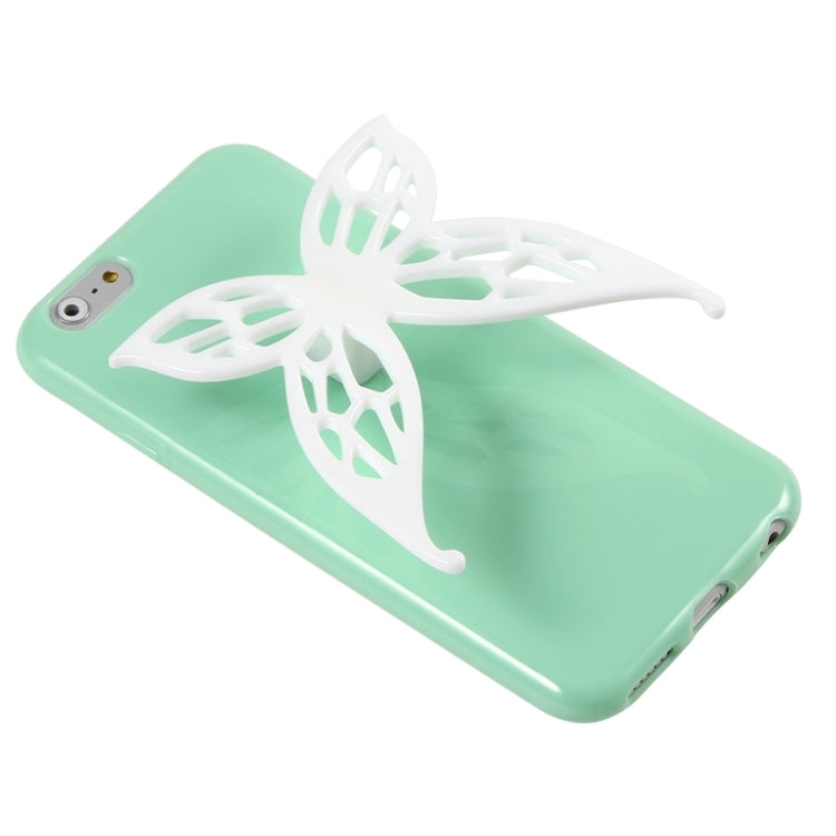 Cute 3D Butterfly Soft TPU Case with Earphone Winder Function for iPhone 6 Plus & 6S Plus