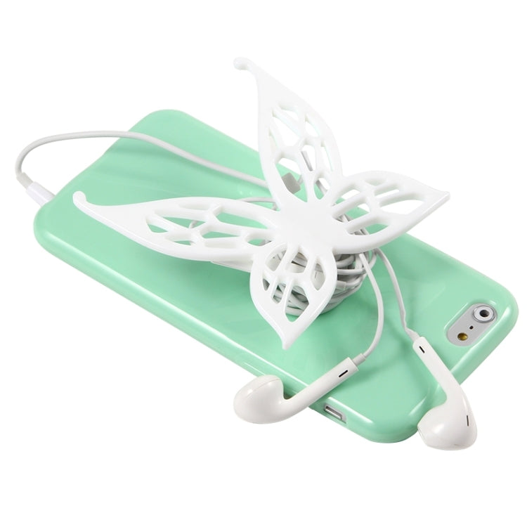 Cute 3D Butterfly Soft TPU Case with Earphone Winder Function for iPhone 6 Plus & 6S Plus